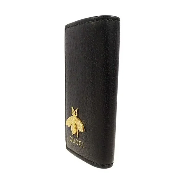 Gucci Key Case Animalier Leather Black 6 - Picture 4 of 11